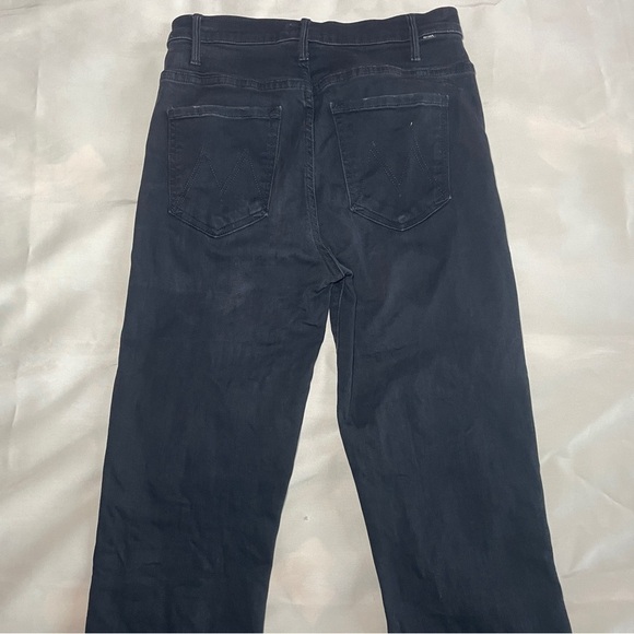 MOTHER- High Rise The Hustler Ankle Fray Straight Leg Black Not Guilty Size 26 - Picture 7 of 10
